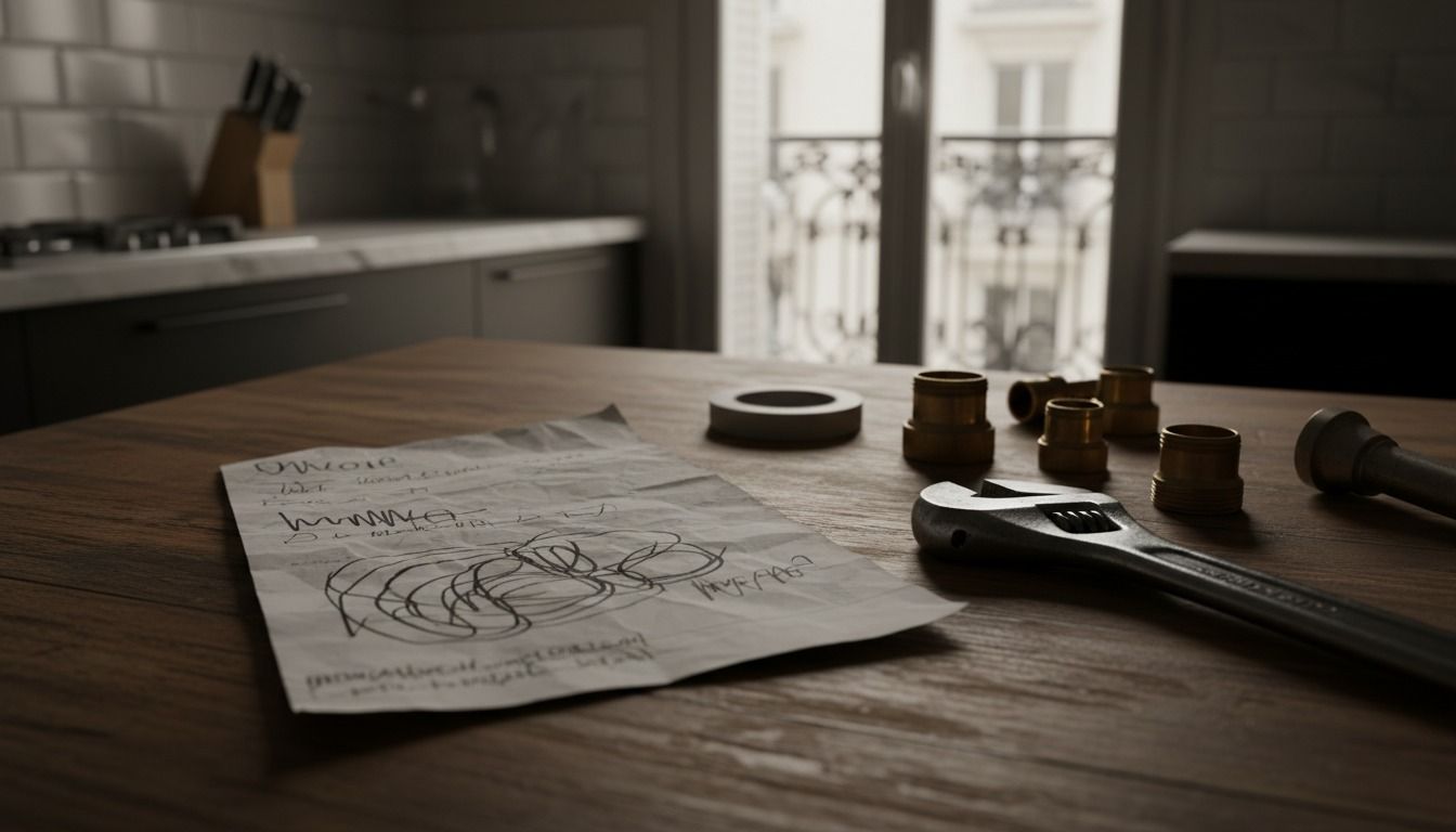 Facture de plombier suspecte sans devis préalable